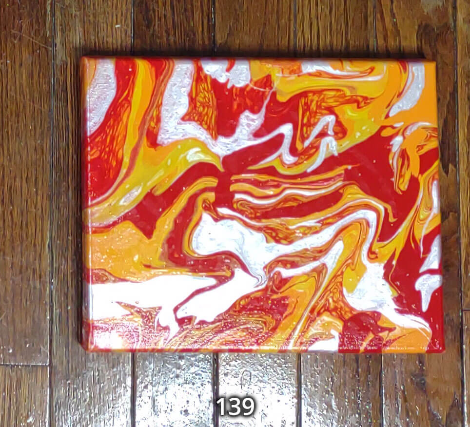 An 8x10 paint pour piece